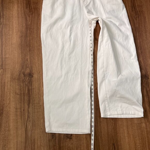 NEW Arula White Cotton Denim Short Sleeve Erica Jumpsuit Sz XL - Picture 9 of 14